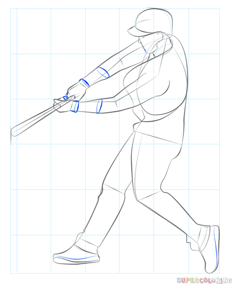 drawing baseball player