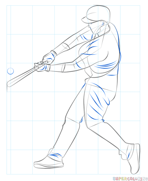 Baseball player drawing for beginners/ How to draw baseball player with  pencil sketch 